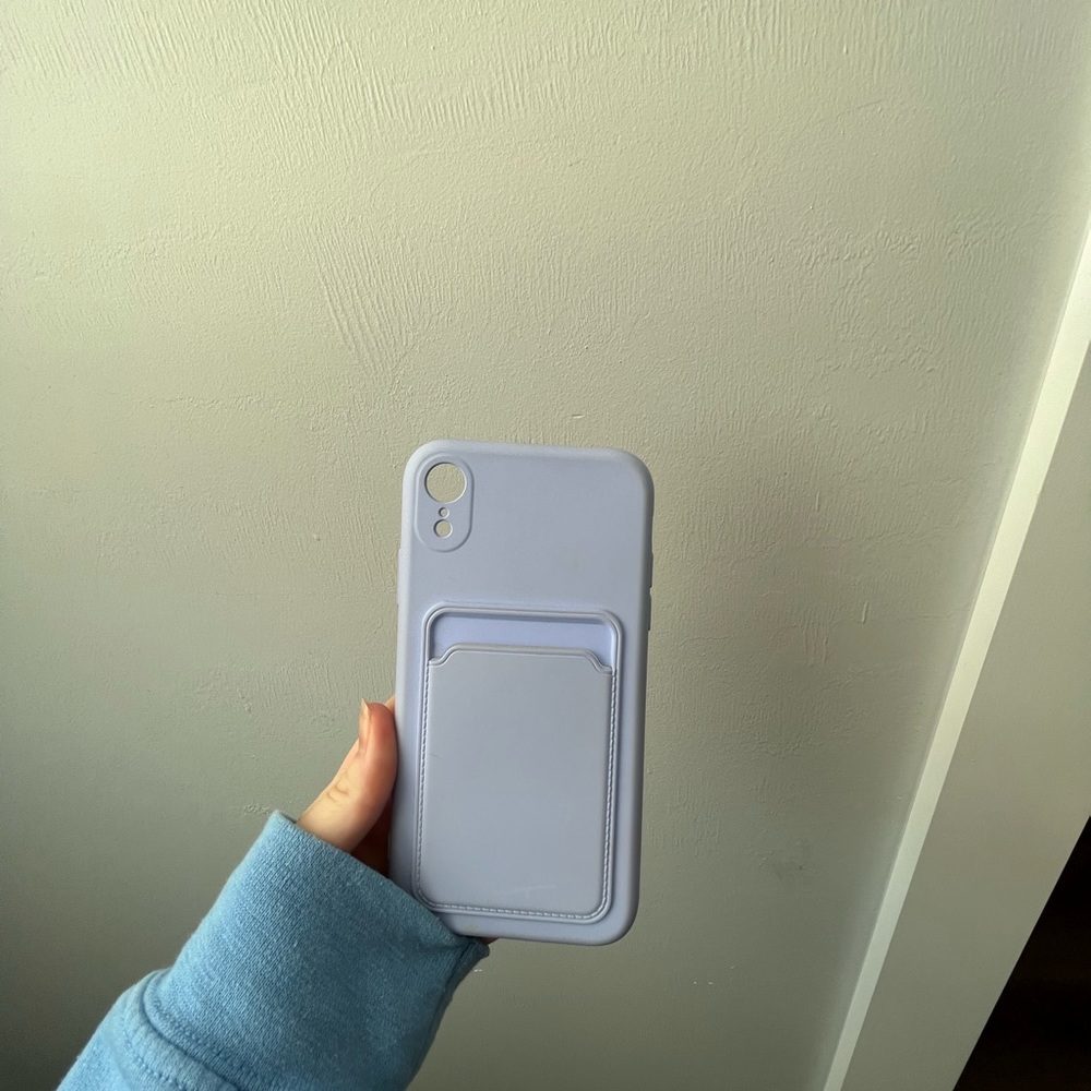 iphone xr purple card holder phone case
